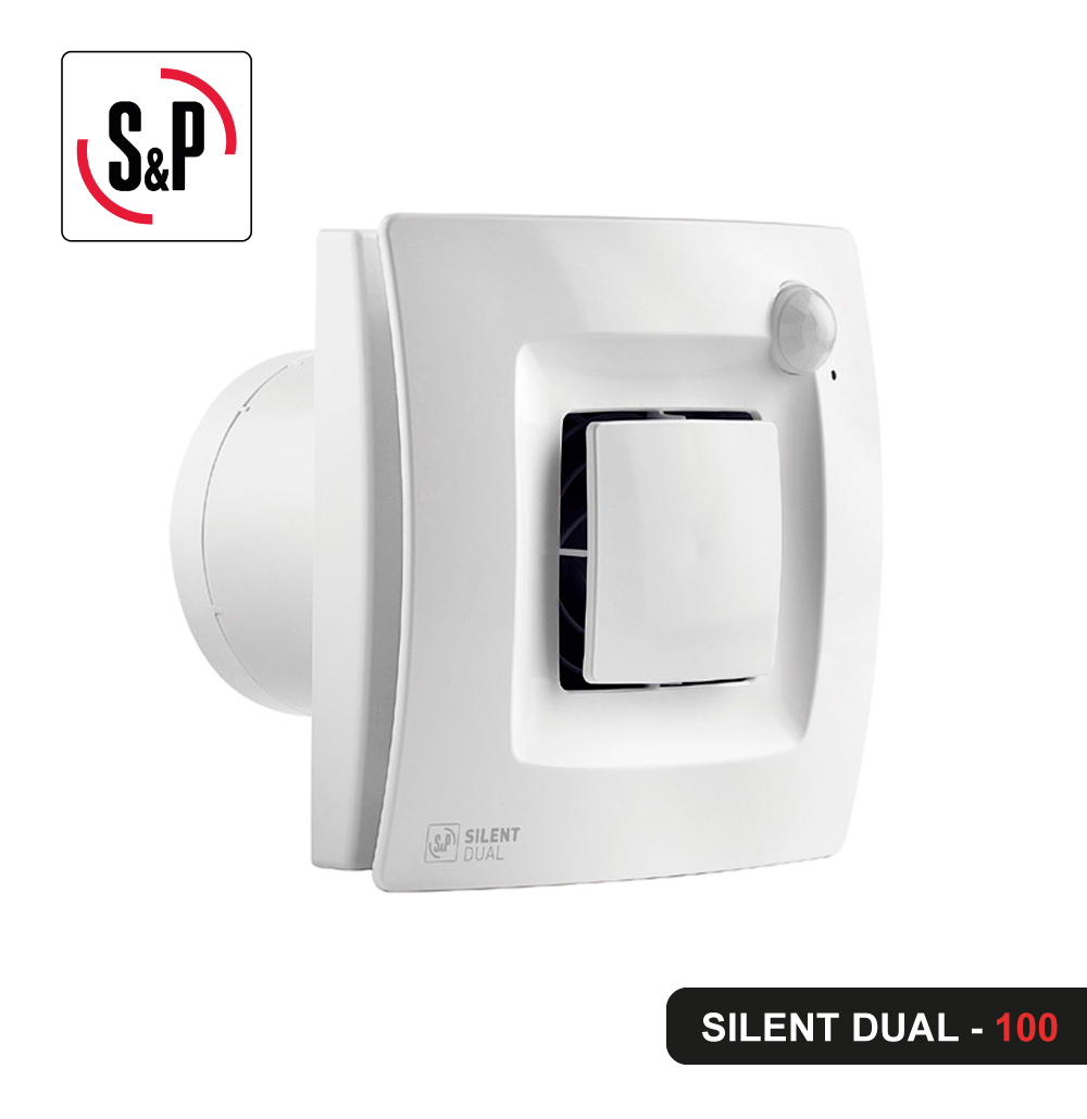Extractor para Baño Silent Dual 100 | Sensor de Presencia y Humedad Silent Dual 100